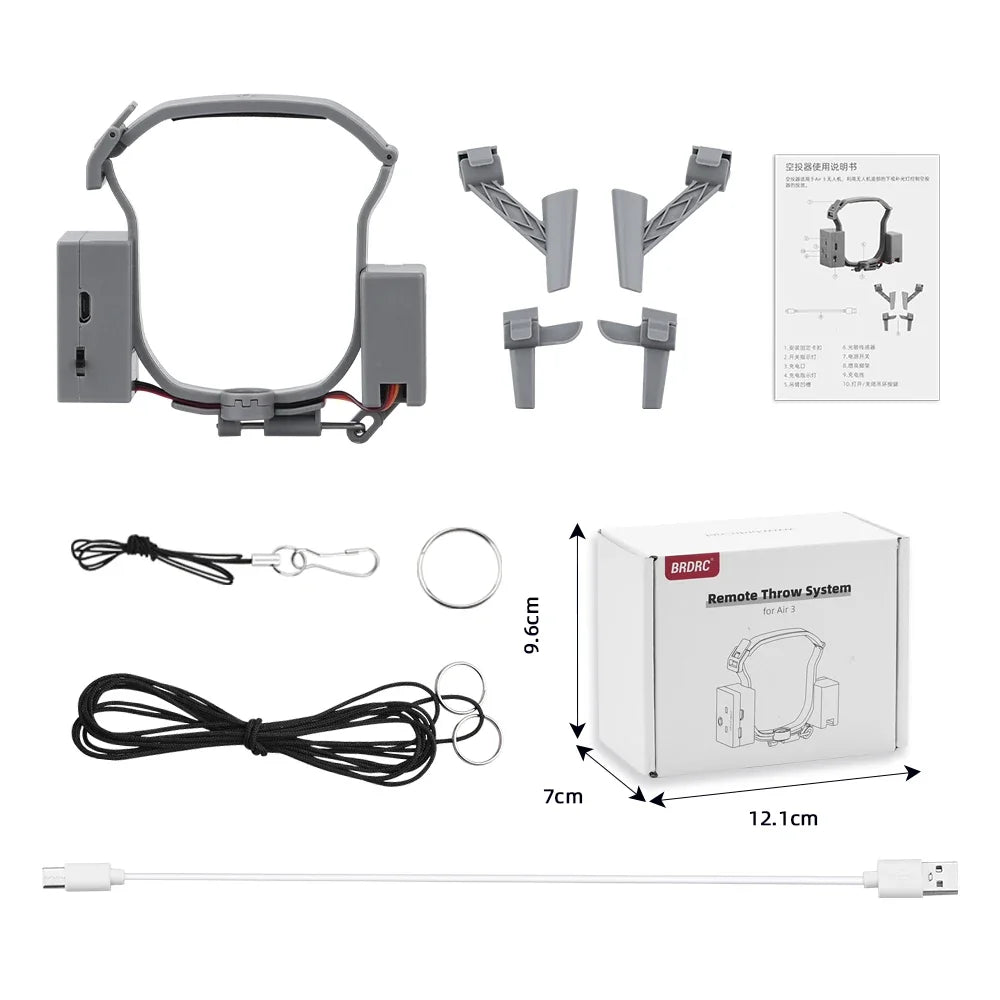 Airdrop System for DJI Air 3S Quick Release Thrower