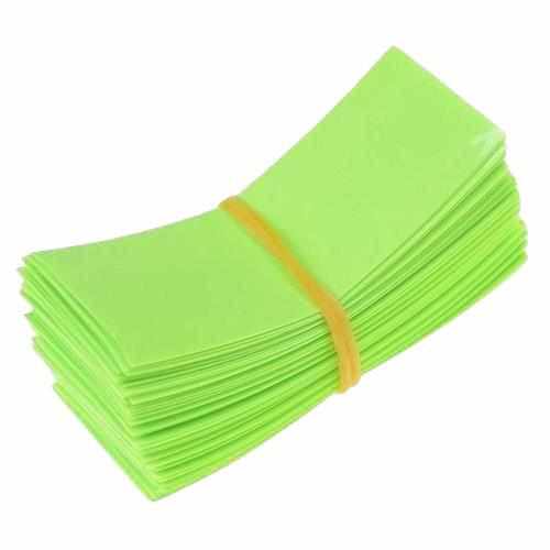 100Pcs Li-ion PVC Heat Shrink Tubing 18650 Battery Wrap Parts Drones Xpress green 