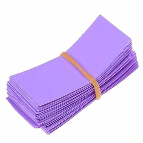 100Pcs Li-ion PVC Heat Shrink Tubing 18650 Battery Wrap Parts Drones Xpress purple 