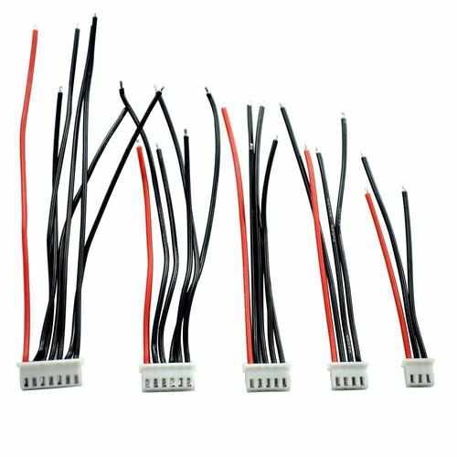 5pcs 2S 3S 4S 5S 6S Balancing Changer Wire Charger Silicon Cable Cables Drones Xpress 1pcs of each type 